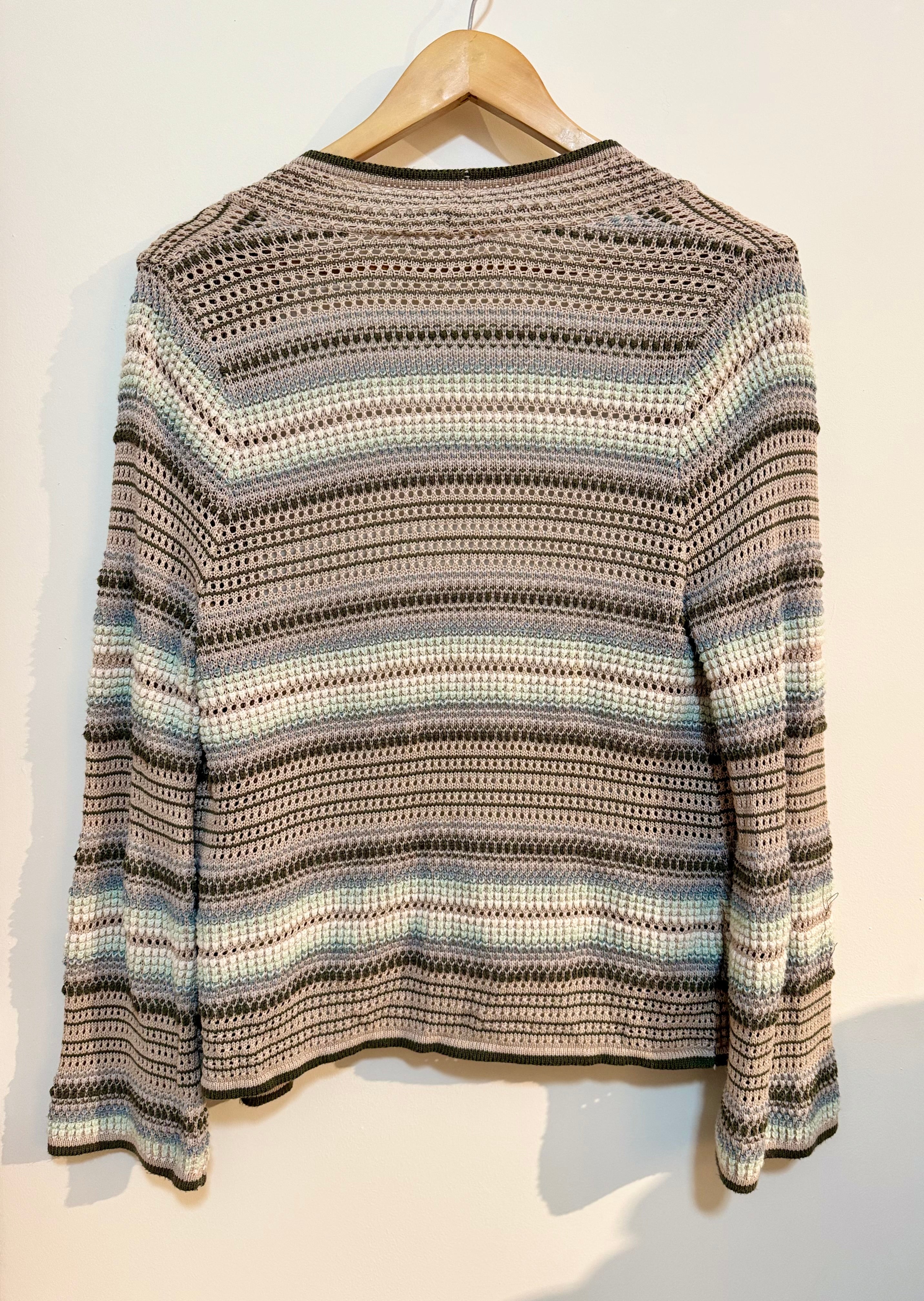 89th + MADISON UNIQUE KNIT OPEN CARDIGAN- Consigned with VARDO Vintage & Valuables vvvardo.ca