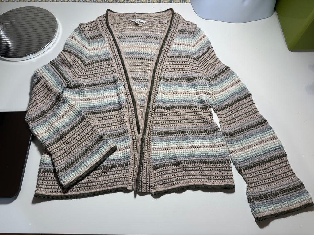 89th + MADISON UNIQUE KNIT OPEN CARDIGAN- Consigned with VARDO Vintage & Valuables vvvardo.ca
