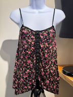 UK2LA Rayon spaghetti strap top- Consigned with VARDO Vintage & Valuables vvvardo.ca