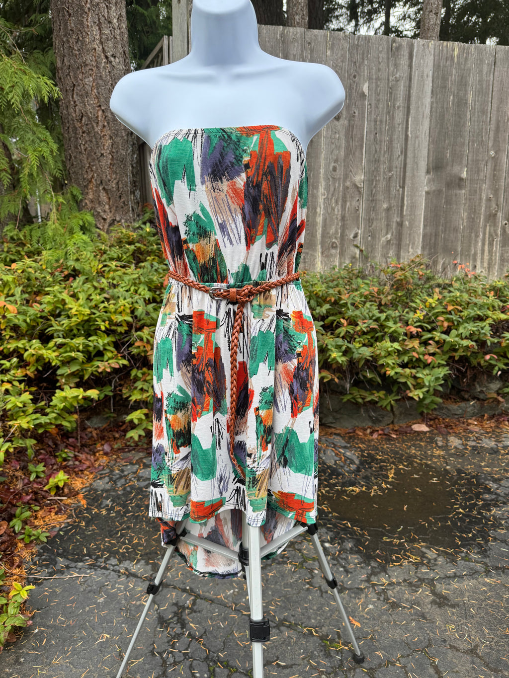 MITT0 HIGH-LOW BELTED DRESS- Consigned with VARDO Vintage & Valuables vvvardo.ca