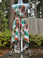 MITT0 HIGH-LOW BELTED DRESS- Consigned with VARDO Vintage & Valuables vvvardo.ca