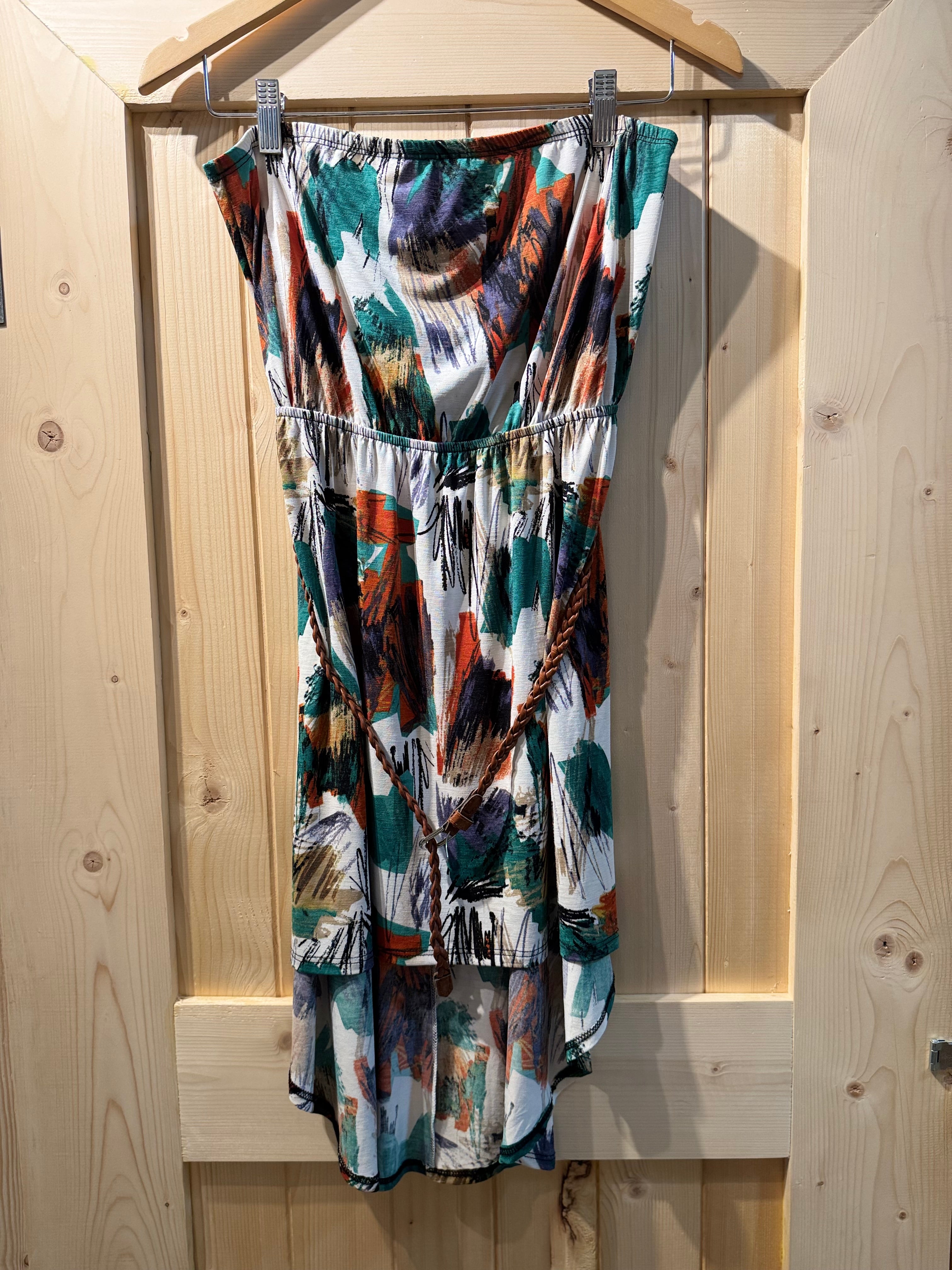 MITT0 HIGH-LOW BELTED DRESS- Consigned with VARDO Vintage & Valuables vvvardo.ca