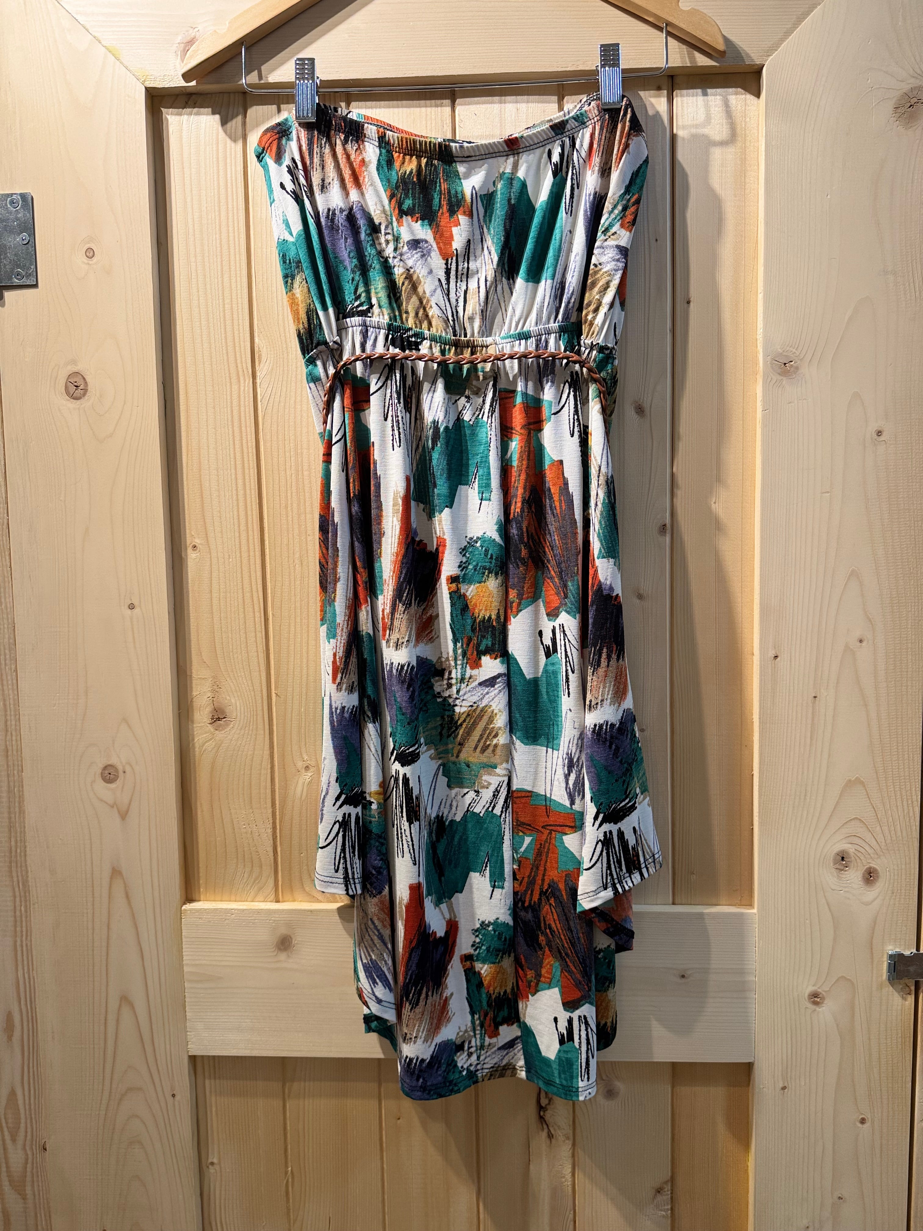 MITT0 HIGH-LOW BELTED DRESS- Consigned with VARDO Vintage & Valuables vvvardo.ca