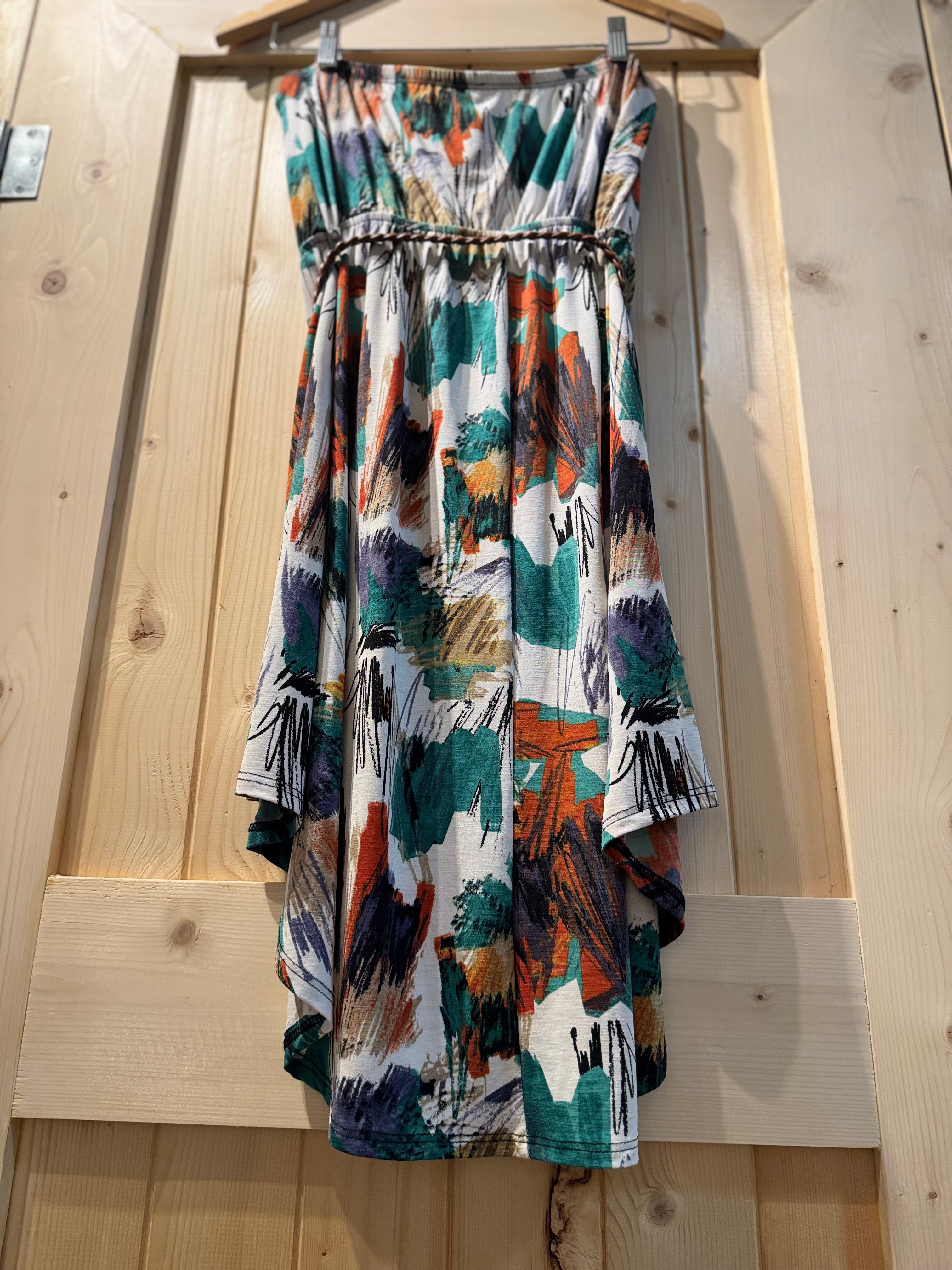 MITT0 HIGH-LOW BELTED DRESS- Consigned with VARDO Vintage & Valuables vvvardo.ca