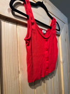 HEART & HIPS RED TANK TOP- Consigned with VARDO Vintage & Valuables vvvardo.ca