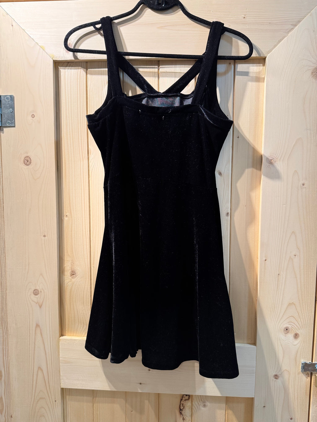 RICCIARDI LITTLE BLACK VELOUR DRESS- Consigned with VARDO Vintage & Valuables vvvardo.ca