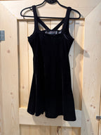 RICCIARDI LITTLE BLACK VELOUR DRESS- Consigned with VARDO Vintage & Valuables vvvardo.ca