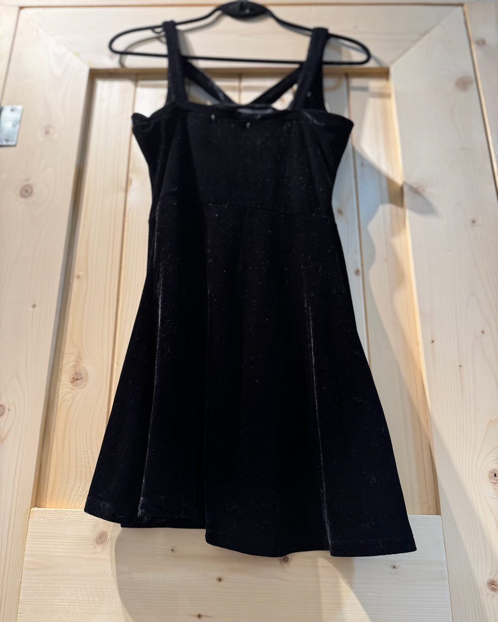 RICCIARDI LITTLE BLACK VELOUR DRESS- Consigned with VARDO Vintage & Valuables vvvardo.ca