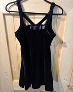 RICCIARDI LITTLE BLACK VELOUR DRESS- Consigned with VARDO Vintage & Valuables vvvardo.ca