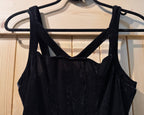 RICCIARDI LITTLE BLACK VELOUR DRESS- Consigned with VARDO Vintage & Valuables vvvardo.ca