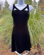 RICCIARDI LITTLE BLACK VELOUR DRESS- Consigned with VARDO Vintage & Valuables vvvardo.ca