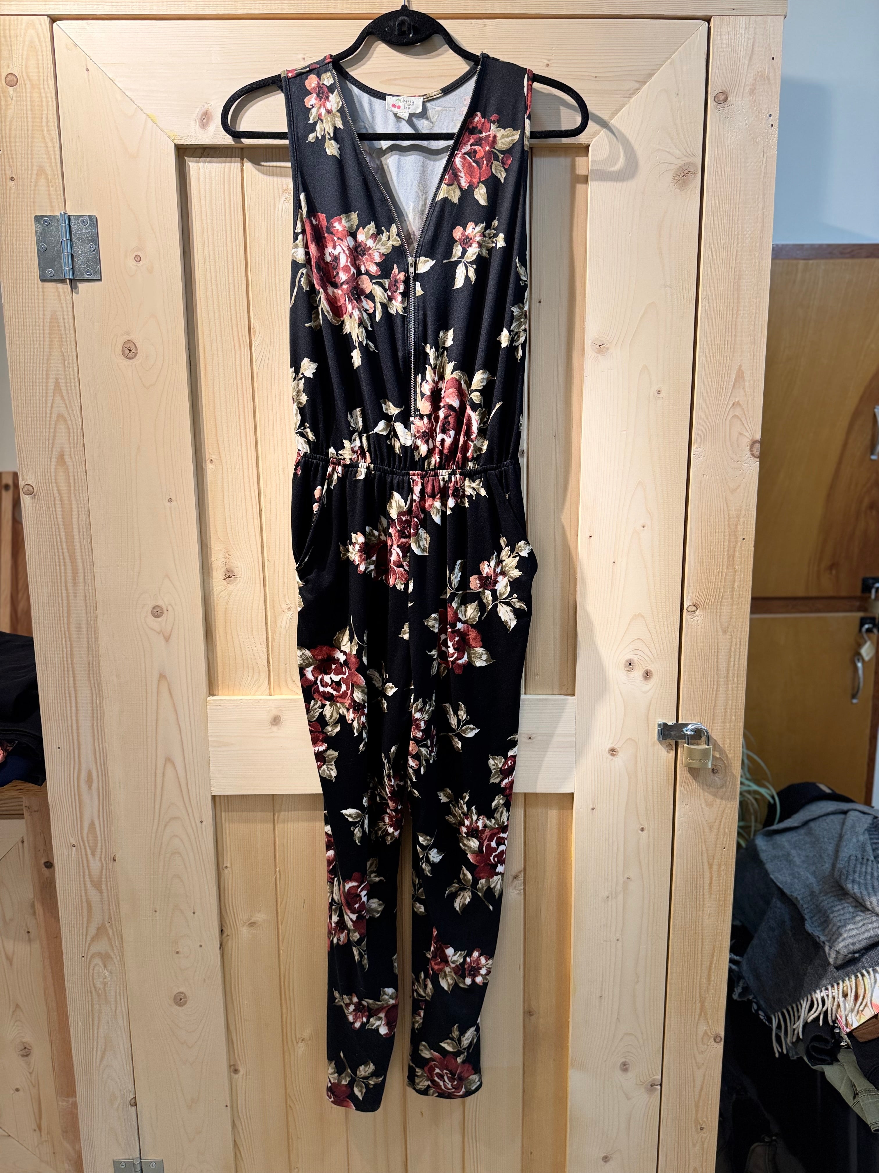 CHERRY ON TOP JUMPSUIT- Consigned with VARDO Vintage & Valuables vvvardo.ca