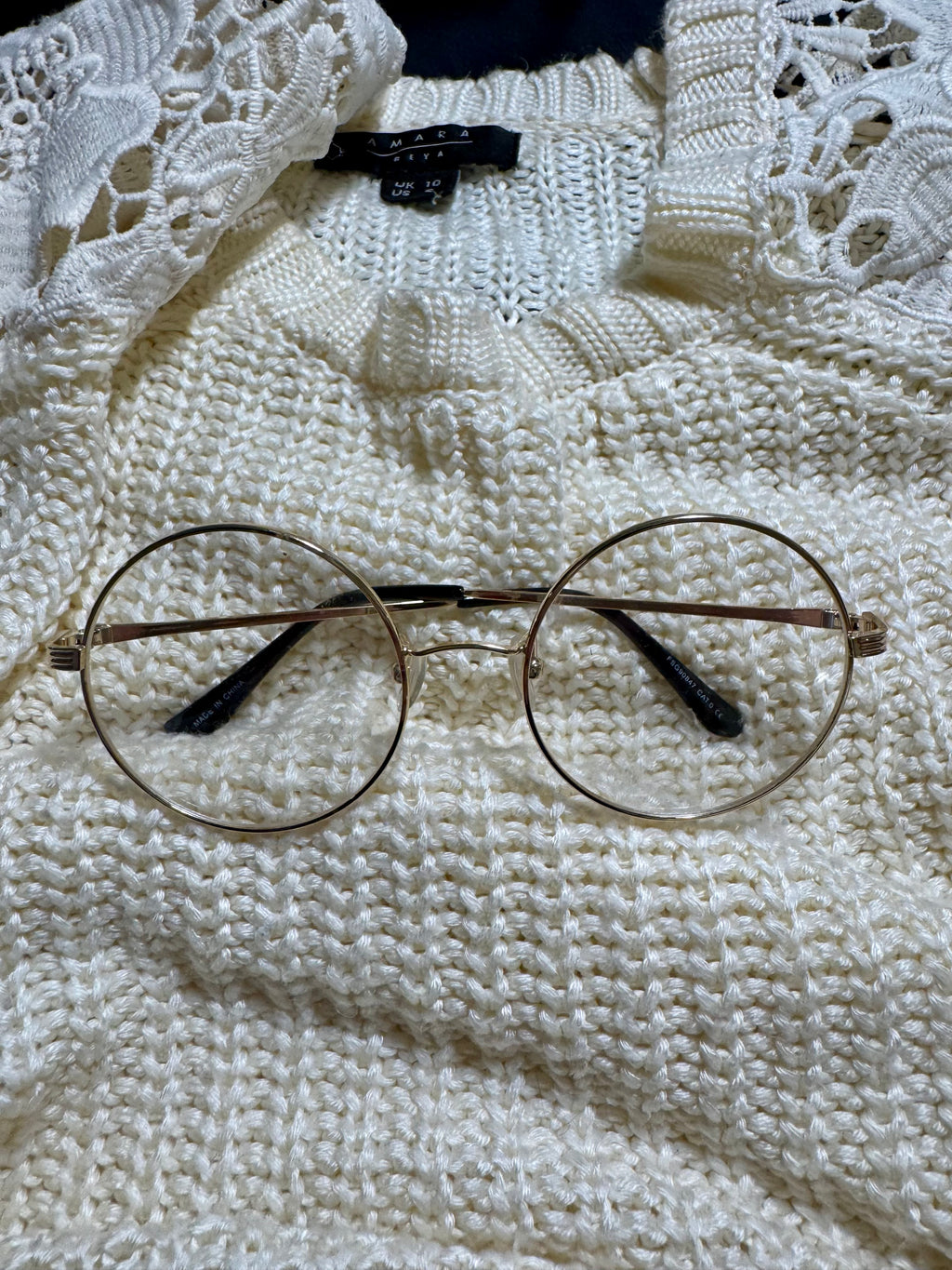 ROUND FASHION GLASSES - Consigned with VARDO Vintage & Valuables vvvardo.ca