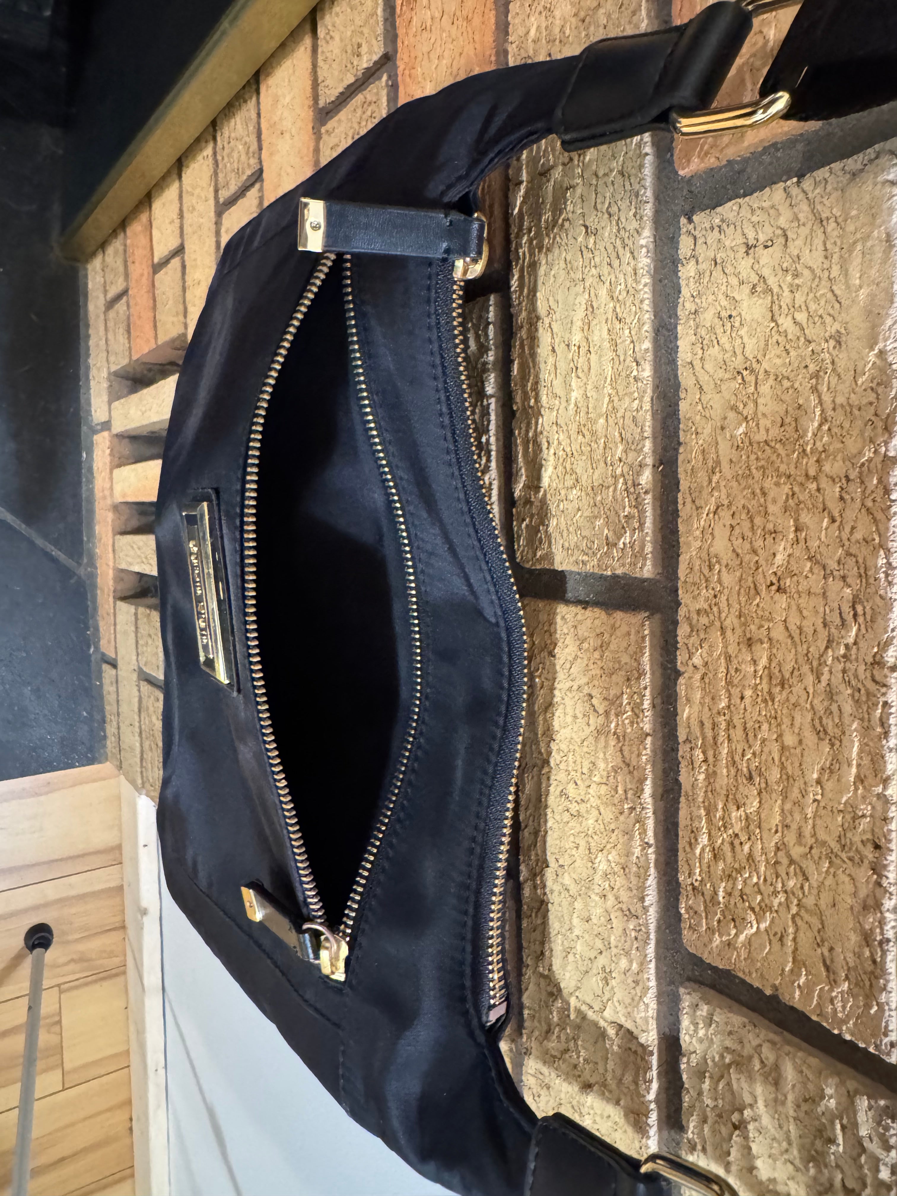 BLACK & GOLD CALVIN KLEIN HANDBAG - Consigned with VARDO Vintage & Valuables vvvardo.ca