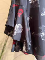 SUZY SHIER blouse with ANGLED WATERFALL FLOUNCY SLEEVES - Consigned with VARDO Vintage & Valuables vvvardo.ca