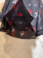 SUZY SHIER blouse with ANGLED WATERFALL FLOUNCY SLEEVES - Consigned with VARDO Vintage & Valuables vvvardo.ca