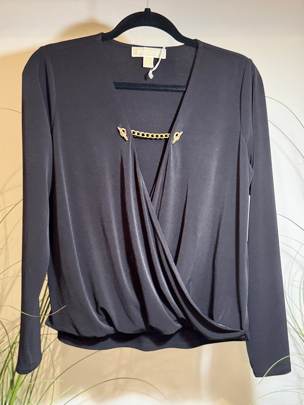 MICHAEL KORS blouse with gold tone hardware