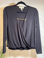 MICHAEL KORS blouse with gold tone hardware