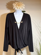 MICHAEL KORS blouse with gold tone hardware