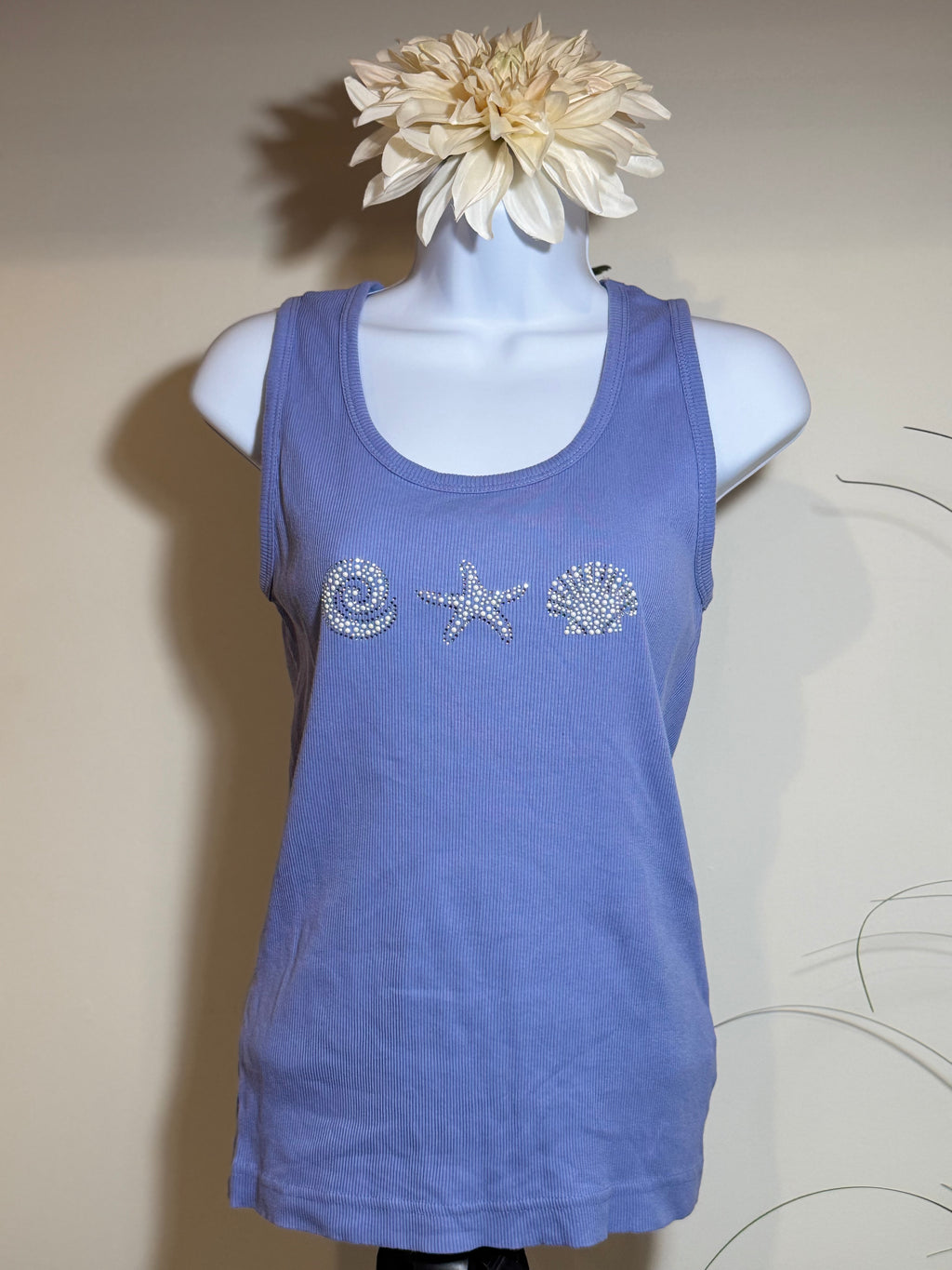 SEA SALT RIBBED TANK TOP - Consigned with VARDO Vintage & Valuables vvvardo.ca