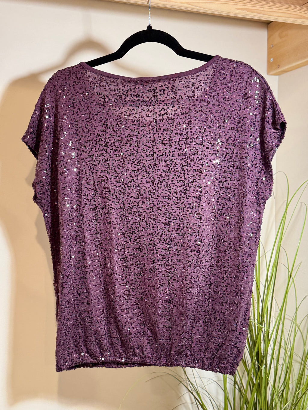 KISMET PURPLE SEQUIN TOP - Consigned with VARDO Vintage & Valuables vvvardo.ca