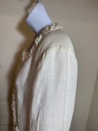 LAURA White LINEN jacket - Consigned with VARDO Vintage & Valuables vvvardo.ca