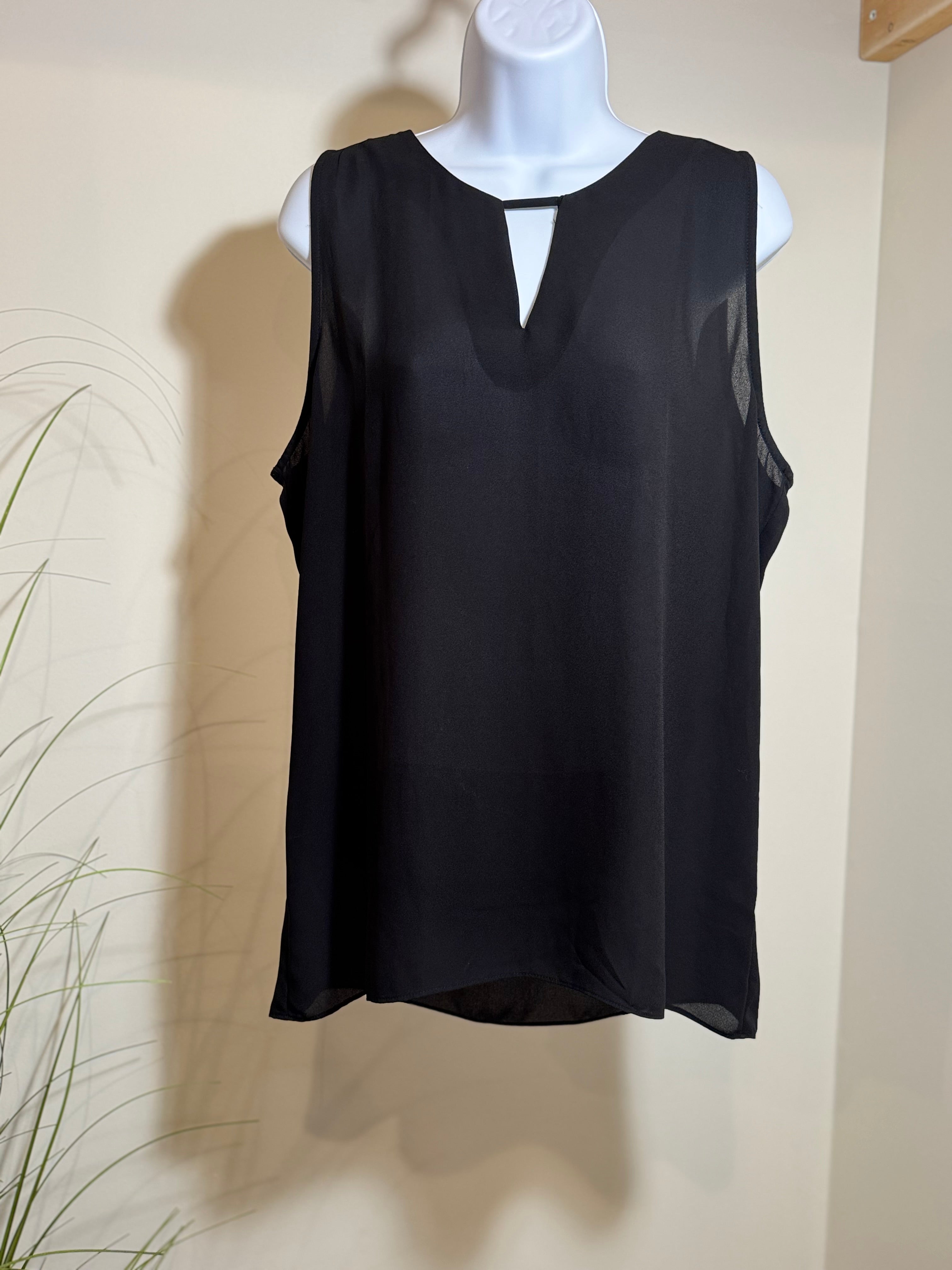 VIOLET & CLAIRE  SHEER  sleeveless BLOUSE - Consigned with VARDO Vintage & Valuables vvvardo.ca (Copy)