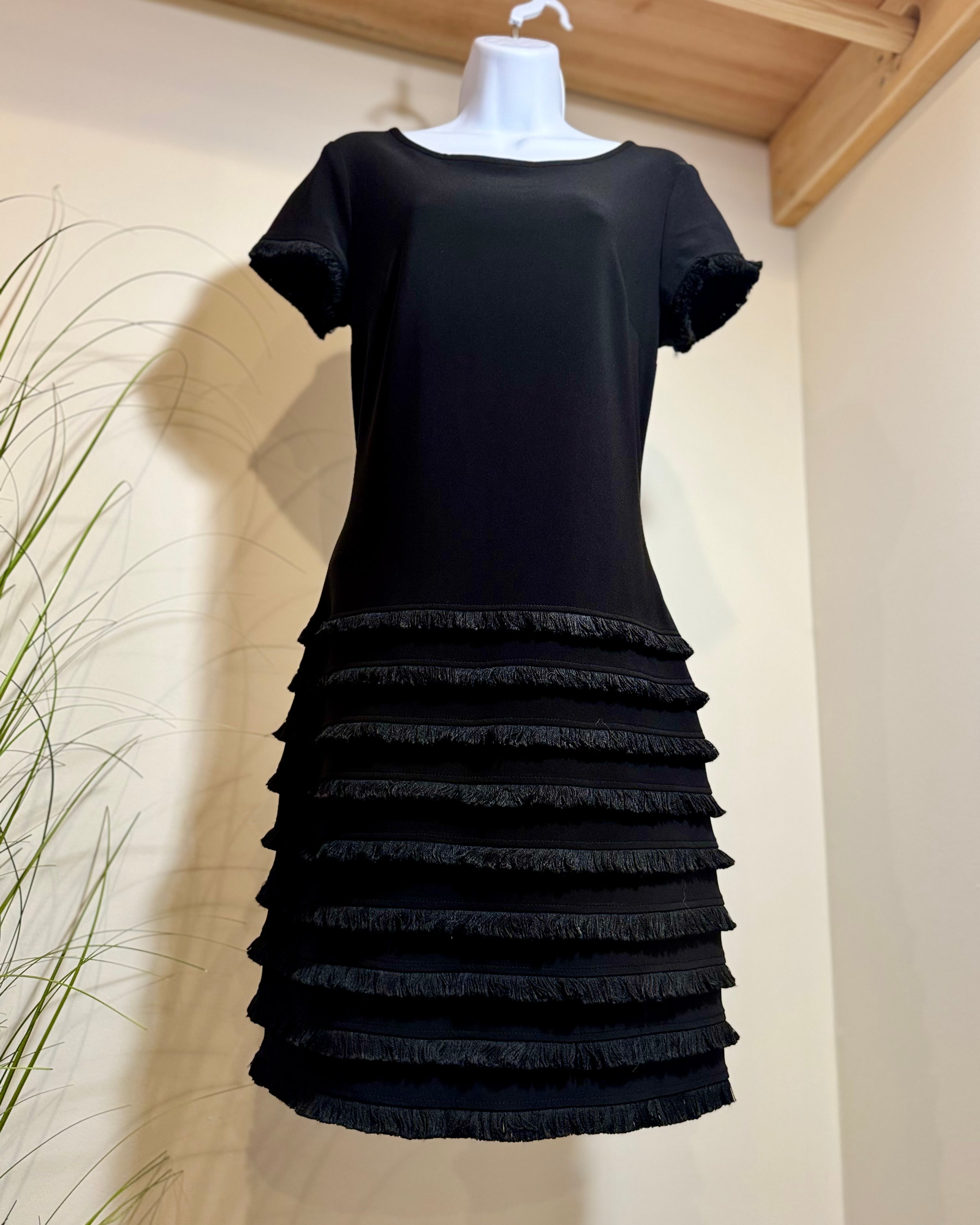 JOSEPH RIBKOFF BLACK DRESS - Consigned with VARDO Vintage & Valuables vvvardo.ca