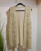 Vintage GOLD tone METALLIC knit cardigan vest - Consigned with VARDO Vintage & Valuables vvvardo.ca