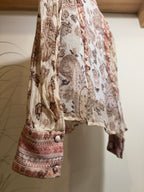 HEMANT & NANDITA RUFFLE BLOUSE WITH EMBELLISHED COLLAR - Consigned with VARDO Vintage & Valuables vvvardo.ca