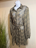 SHEER LEOPARD PRINT STRADIVARIUS LONG SLEEVE DRESS - Consigned with VARDO Vintage & Valuables vvvardo.ca (Copy)
