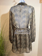 SHEER LEOPARD PRINT STRADIVARIUS LONG SLEEVE DRESS - Consigned with VARDO Vintage & Valuables vvvardo.ca (Copy)