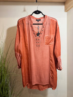 PAPA VANCOUVER STUDDED TUNIC TOP- Consigned with VARDO Vintage & Valuables vvvardo.ca