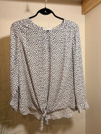 Chaus Long Sleeve Front Tie BLOUSE - Consigned with VARDO Vintage & Valuables vvvardo.ca