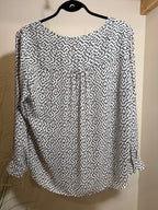 Chaus Long Sleeve Front Tie BLOUSE - Consigned with VARDO Vintage & Valuables vvvardo.ca