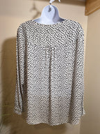 Chaus Long Sleeve Front Tie BLOUSE - Consigned with VARDO Vintage & Valuables vvvardo.ca