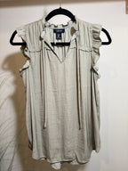 Jones & Co Ruffle Sleeveless Top- Consigned with VARDO Vintage & Valuables vvvardo.ca