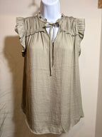 Jones & Co Ruffle Sleeveless Top- Consigned with VARDO Vintage & Valuables vvvardo.ca