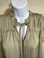 Jones & Co Ruffle Sleeveless Top- Consigned with VARDO Vintage & Valuables vvvardo.ca