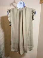 Jones & Co Ruffle Sleeveless Top- Consigned with VARDO Vintage & Valuables vvvardo.ca