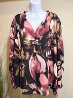 ZAC & RACHEL large print  BLOUSE- Consigned with VARDO Vintage & Valuables vvvardo.ca