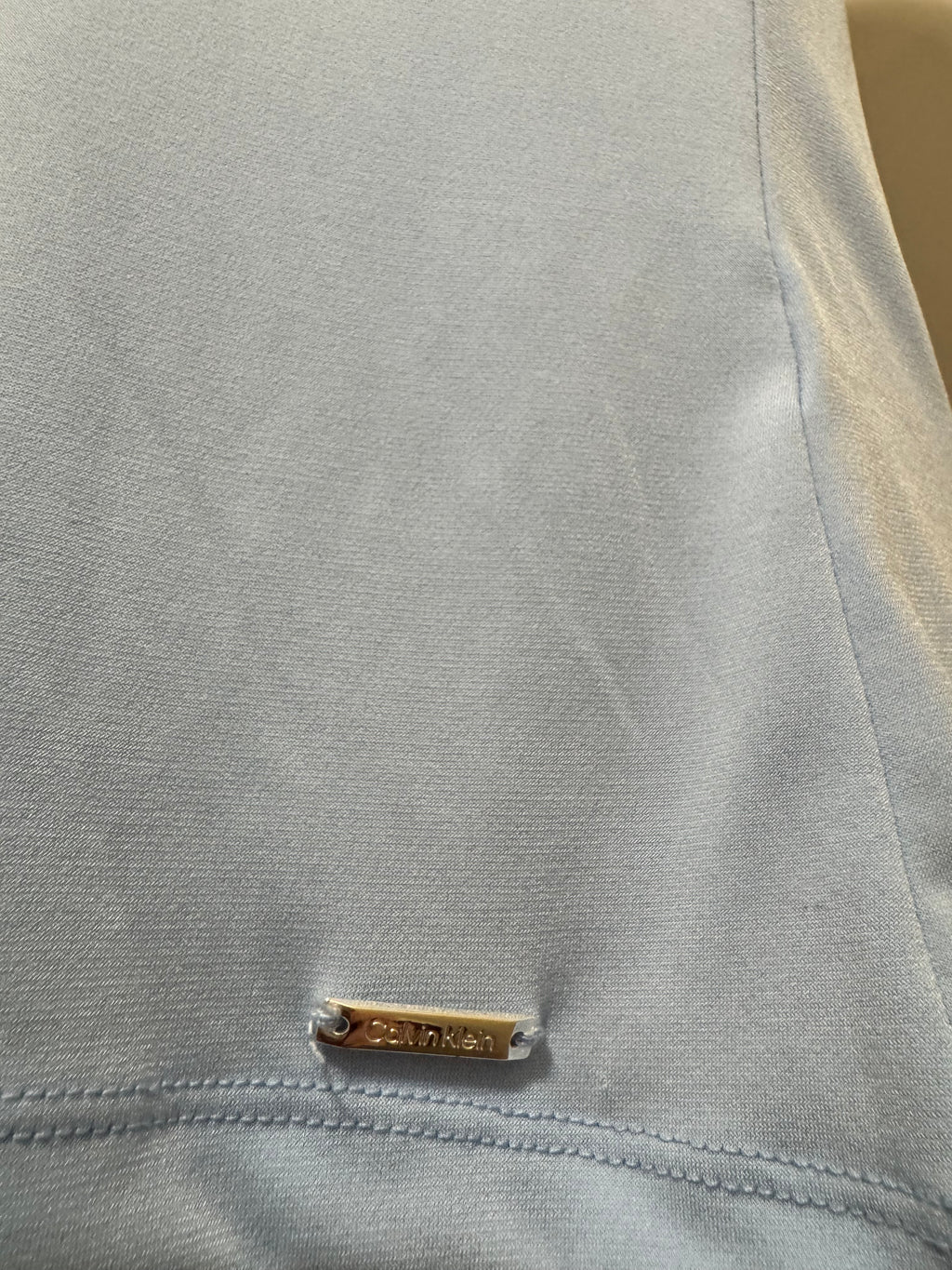 CALVIN KLEIN ruffle short sleeve SUIT BLOUSE- Consigned with VARDO Vintage & Valuables vvvardo.ca