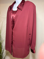 KALEIDOSCOPE BLOUSE & CAMISOLE SET - Consigned with VARDO Vintage & Valuables vvvardo.ca