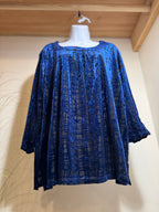 TANJAY 3/4 sleeve VELOUR BLOUSE - Consigned with VARDO Vintage & Valuables vvvardo.ca