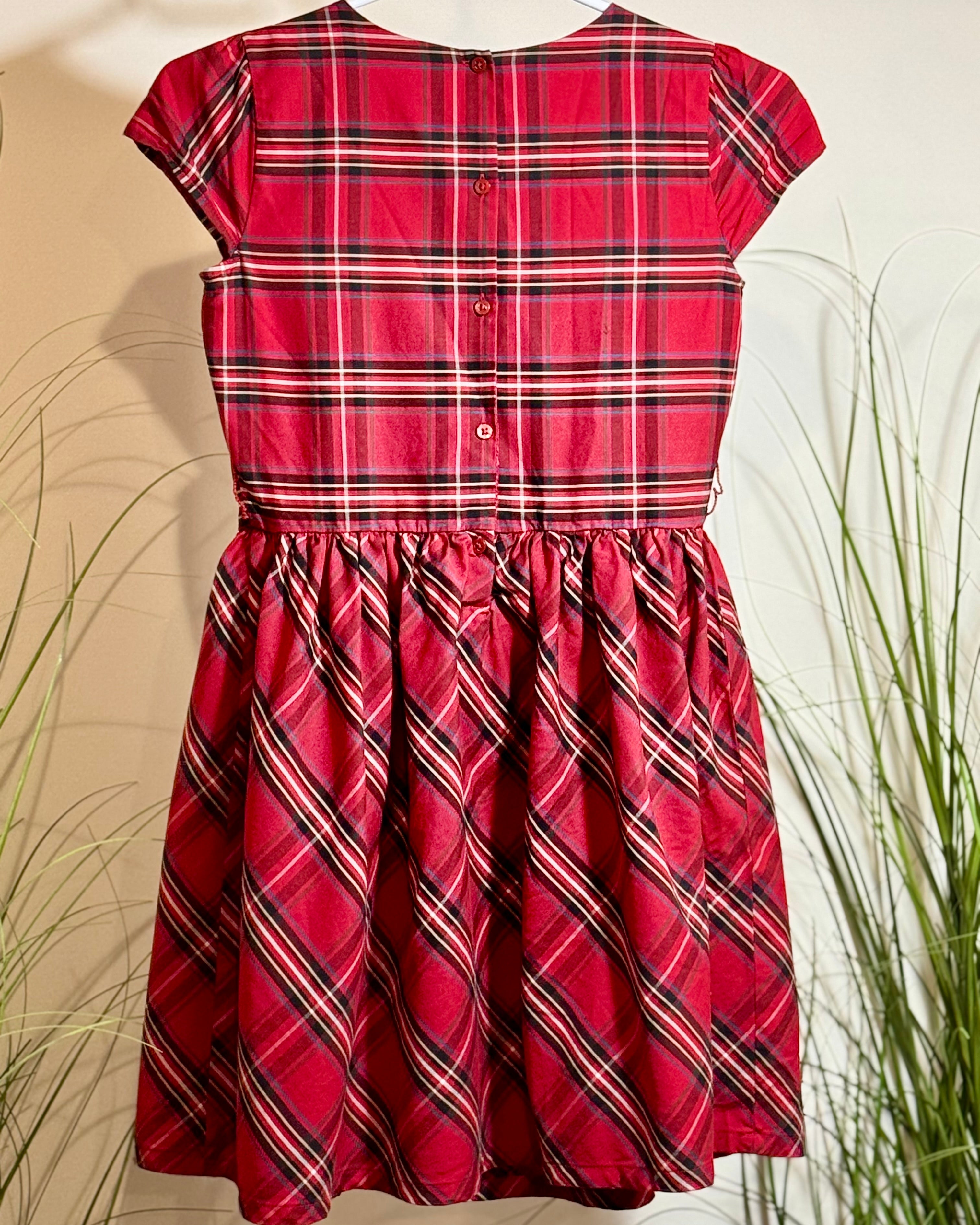 CARTER'S KID RED PLAID DRESS- Consigned with VARDO Vintage & Valuables vvvardo.ca