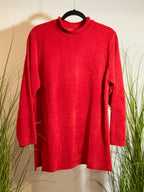 Vintage GLORIA VANDERBILT red chenille Sweater