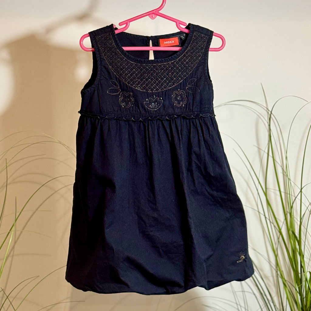 MEXX KIDS BLACK COTTON DRESS- Consigned with VARDO Vintage & Valuables vvvardo.ca