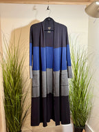BLUE SKY CLOTHING CO. LONG COLOUR BLOCK JACKET - Consigned with VARDO Vintage & Valuables vvvardo.ca