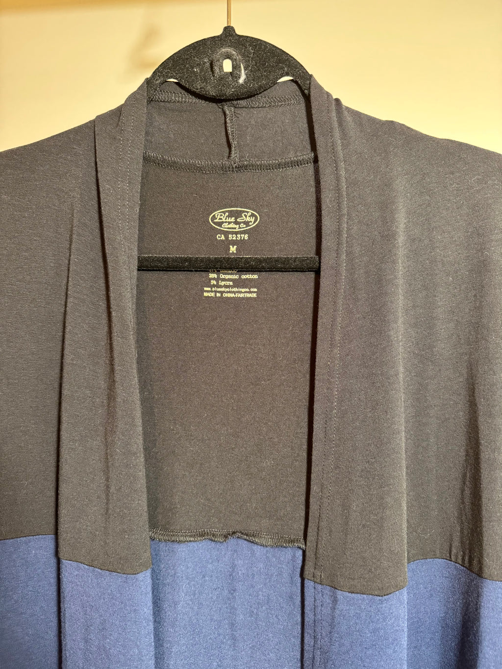 BLUE SKY CLOTHING CO. LONG COLOUR BLOCK JACKET - Consigned with VARDO Vintage & Valuables vvvardo.ca