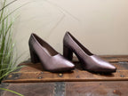 BUENO BLOCK HEEL METALLIC PUMPS - consigned with VARDO Vintage & Valuables vvvardo.ca